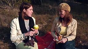 skinny petite girls explore their friendship outdoors in a natural setting