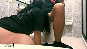 We couldn't resist the urge and fucked in the bathroom