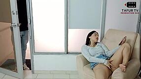 Lesbian fingering deepthroat action with cocksucking on a stepson’s cock – Part 1