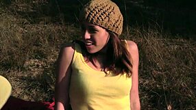 skinny petite girls explore their friendship outdoors in a natural setting