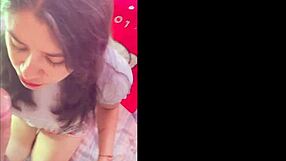 latina puta gives great blowjob and ends with cum in mouth