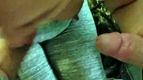 Amateur girl eagerly sucks two cocks