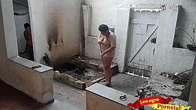 Strong anal pounding in brazilian fat bareback