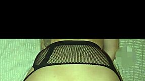 Juicy ass and juicy pussy housewife in bedroom couple play