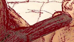 Beautiful MILF Blows Monster Cock in Dark Hentai Drawing