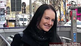 German Fitness Model Seduced Into Cheating On The Street.