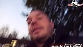 wow, german blonde in nylons gets picked up on the street!