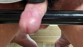 Young Asian Uses Mechanical Massager On Dick