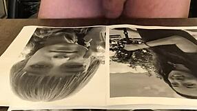 Mature Woman Receives Cum Tribute on Shaved Pussy Close Up