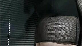 bisexual crossdresser milking outdoors by window homemade