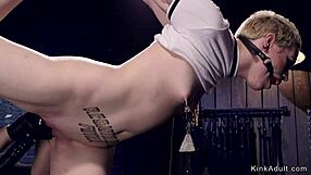 Hey, can this short-haired blonde handle tight device bondage?