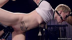 Hey, can this short-haired blonde handle tight device bondage?