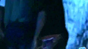 Charlene Roben enjoys a quiet outdoor encounter with a black man at night