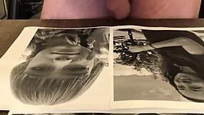 Mature Woman Receives Cum Tribute on Shaved Pussy Close Up