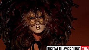 Slut's pussy wide open for strapon femdom