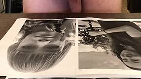 Mature Woman Receives Cum Tribute on Shaved Pussy Close Up