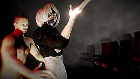 Yorha 2B Sex Robot In BDSM Sex Show Nier Automata Porn Parody