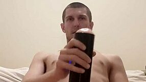 i'm skinny with a big cock, masturbating with toys alone