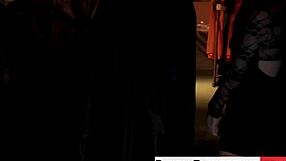 Slut's pussy wide open for strapon femdom