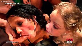 best of bukkake scenes with blowbang action