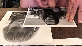 Mature Woman Receives Cum Tribute on Shaved Pussy Close Up