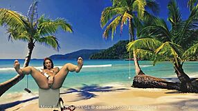 Curvy Amateur Teases With Glass Dildo On Webcam