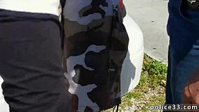 Cop's physical exam turns into gay booty fucking after shoplifting