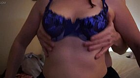 Couple Plays With Big Tits In Stockings