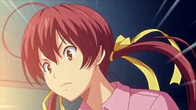 Anime character with big features in sexy hentai scene