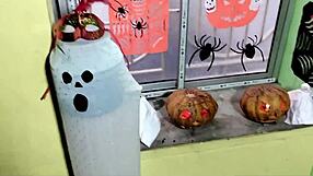 stepmom wishes stepson fucks her on halloween hindi voice