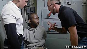 Cop's physical exam turns into gay booty fucking after shoplifting