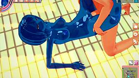 slimegirl in 3d hentai pool adventure