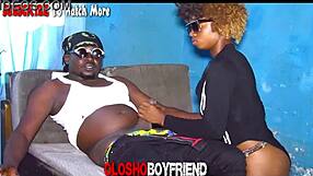 teen ebony girlfriend and friend have sex on a chair at home.