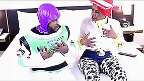 Raven swallowz gets doggystyle fucking with big black cock!