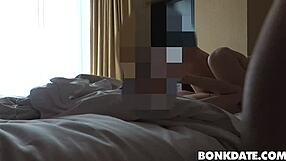 My shy first sex tape with dating couple, riding and fucking