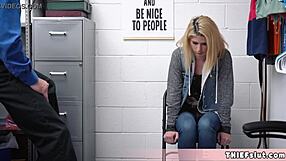 Can Cute Blonde Shoplifter Madison Stop Stealing Or Get Bent Over?
