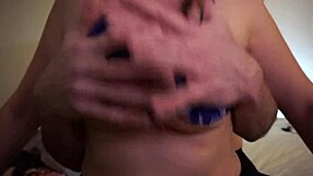 Couple Plays With Big Tits In Stockings