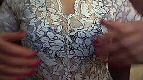 Couple Plays With Big Tits In Stockings