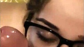 Fucking amateur secretary happily deepthroats a bear