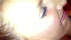 Beautiful blue-eyed teen 18+ giving amateur blowjob!