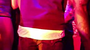 Girl Sits on Ciroc Bottle While Eating Girl Out on Stage