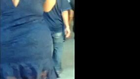 that hot milf in the blue dress is such an amateur tease