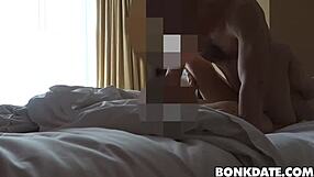My shy first sex tape with dating couple, riding and fucking