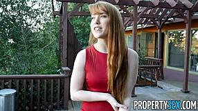 PropertySex - Hot Redhead Agent Seduces with Sexual Moves