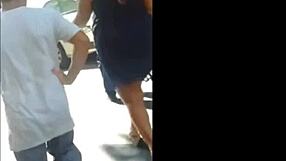 that hot milf in the blue dress is such an amateur tease