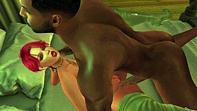 dutch redhead loving big black cock in cartoon