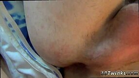 Masturbation turns into bareback gay sex between emo boys and fat muscle man nico.