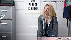 Can Cute Blonde Shoplifter Madison Stop Stealing Or Get Bent Over?