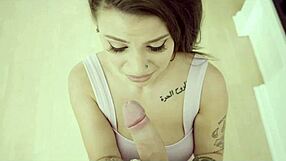 Step brother massages and fucks teen ass in bathroom