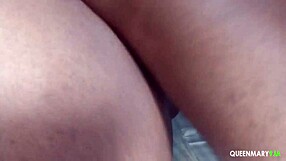 he got horny watching porn, so ebony stepsis fingered and sucked his cock close up